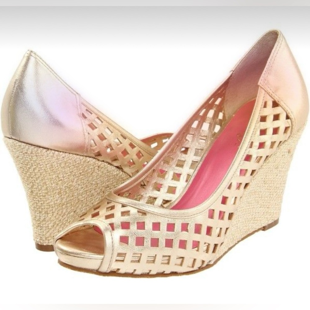 Lilly Pulitzer Gold Wedges